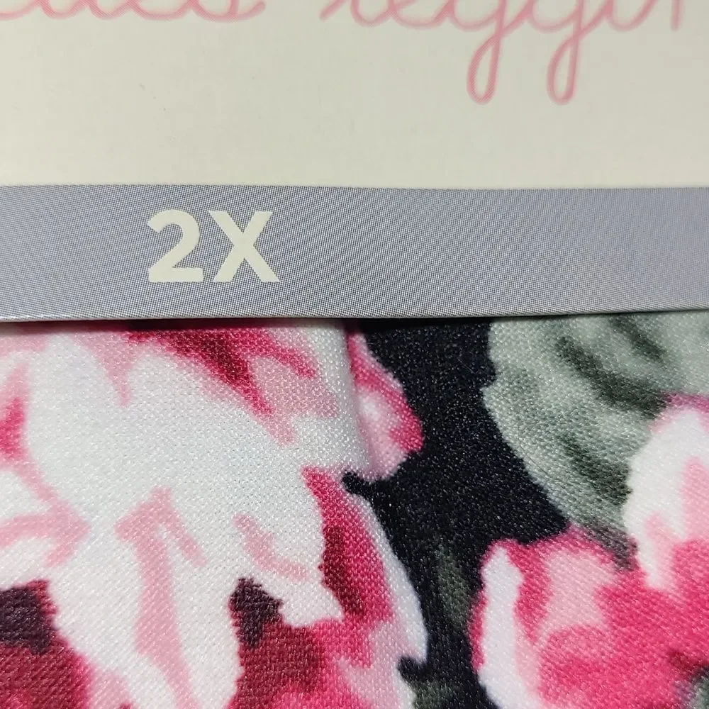 Bobbie Brooks Black Floral Leggings 2 sizes - Picture 3 of 3
